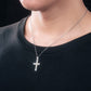 Luxury 925 Sterling Silver VVS Moissanite Diamond Cross Pendant Necklace