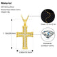 Luxury 925 Sterling Silver VVS Moissanite Diamond Cross Pendant Necklace