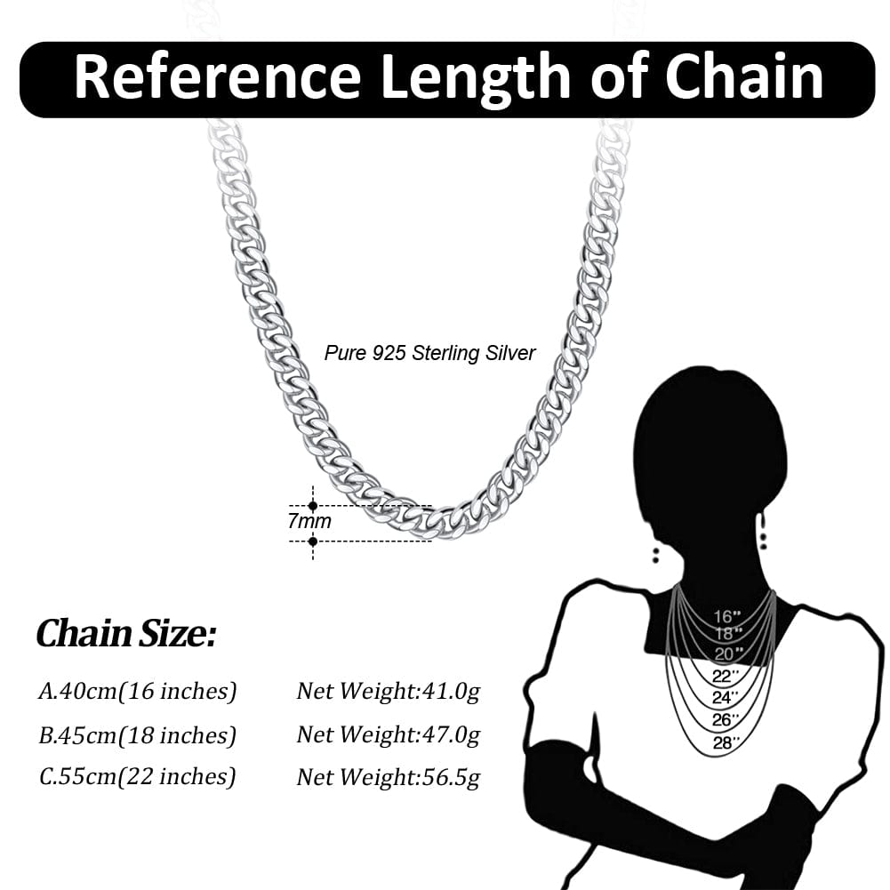 Luxury Cuban Link Chain - 925 Sterling Silver Necklace