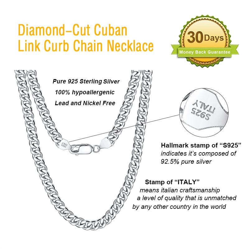 Luxury Cuban Link Chain - 925 Sterling Silver Necklace