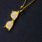 Mini Glasses Gold Vermeil Sterling Silver 925 Moissanite Charm Necklace Pendant