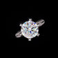 Moissanite Diamond  Ring - Sterling Silver