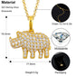 Moissanite Rhino Charm Pendant Hip Hop Jewelry For Men Women