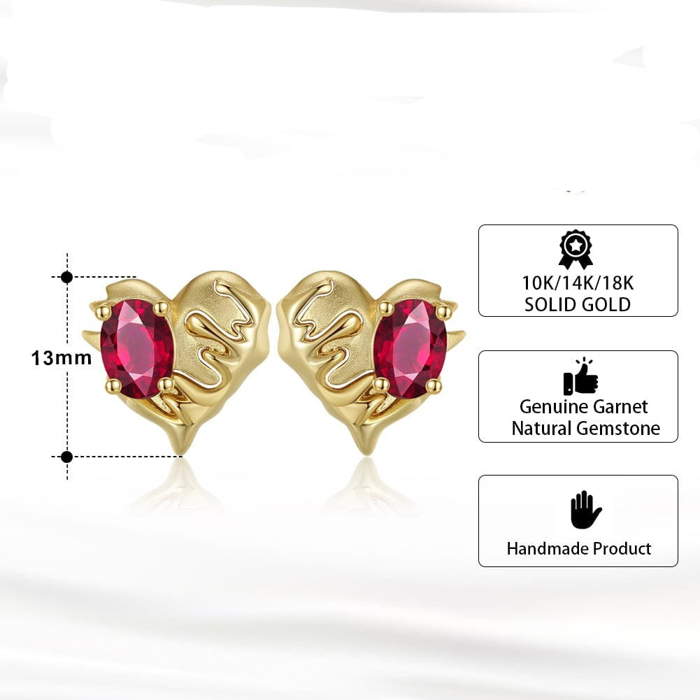 18k solid gold stud earrings