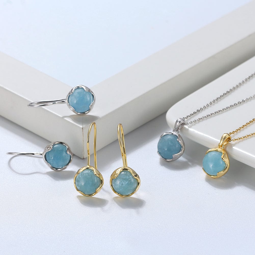 natural gold gemstone earrings