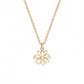 Necklaces 18inches / 14K Solid Gold 14K Gold Solid Flower  Necklace -  Moissanite Diamond  Pendant