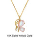 Necklaces 18inches / G (10K) Butterfly Solid Gold Necklace - Mother of Pearl-  Moissanite Diamond Pendant