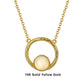 Necklaces 18inches / G (10K) Minimalist  Moonstone Pendant - Solid Gold Necklace