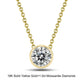 Necklaces 18inches / EN01-G (18K) Solid Gold Ball Shape Necklace - t 1.0 Carat Moissanite Diamond Necklace