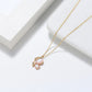 Necklaces Butterfly Solid Gold Necklace - Mother of Pearl-  Moissanite Diamond Pendant