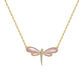 Necklaces Mother of Pearl  Necklace - Moissanite Diamond - Solid Gold Butterfly  Pendant
