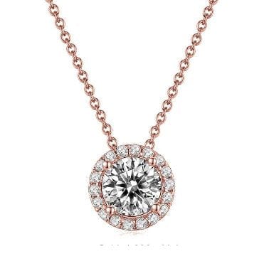 Necklaces Real Gold Necklace - Moissanite Diamond Pendant