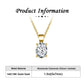 Necklaces Solid Gold 1.0 Carat Necklace - Oval Cut Moissanite Diamond Pendant