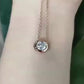 Necklaces Solid Gold Ball Shape Necklace -1.0 Carat Moissanite Diamond Necklace