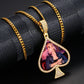 Peach-Heart Shape Hip Hop Jewelry Gold Plated Necklace Name Necklace Personalised Picture Pendant