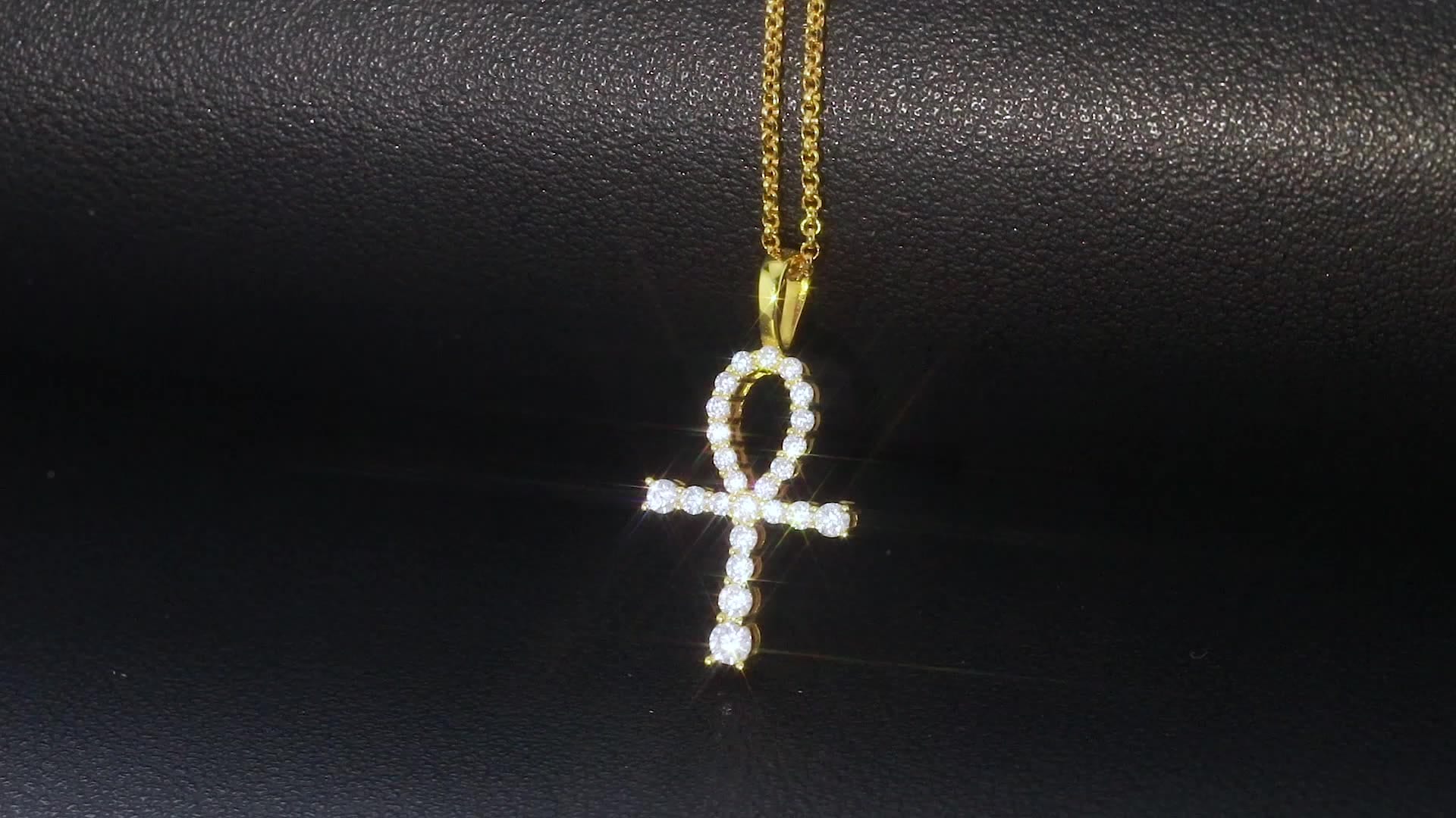 Pendant Silver Jewelry - Moissanite Diamond Charm Necklace Gemstone Necklace For Men Women