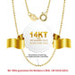 Pure Gold Chain - 14 Karat Gold 1.0mm Diamond-Cut Bead Necklace