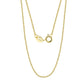 Pure Gold Chain Jewelry  18K Rose / White / Yellow Gold 1.0mm Diamond Cut Cable Link Chain