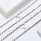 Real 925 Sterling Silver Hiphop Necklace - 3.3mm Diamond-Cut Rope Chain