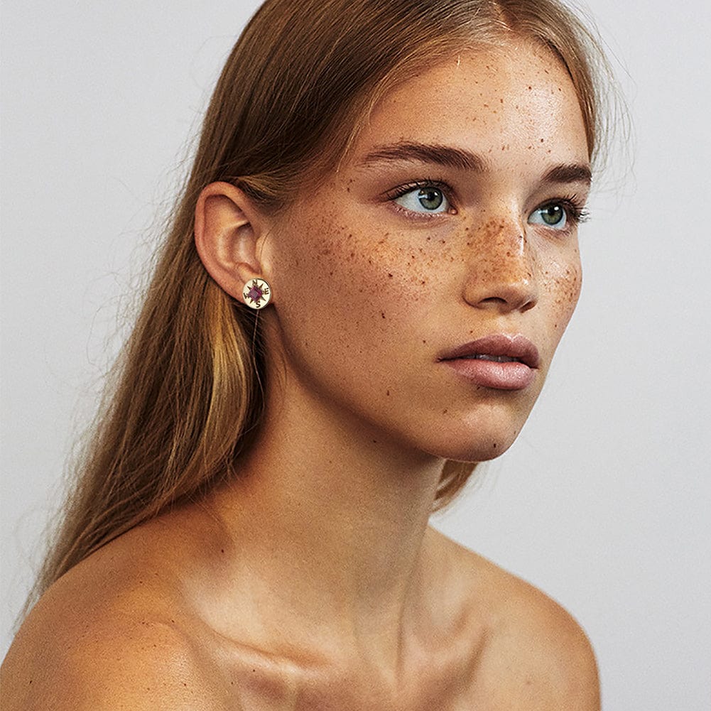 natural gold stud earrings