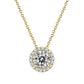 Real Gold Necklace - Moissanite Diamond Pendant