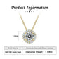 Real Gold Necklace - Moissanite Diamond Pendant