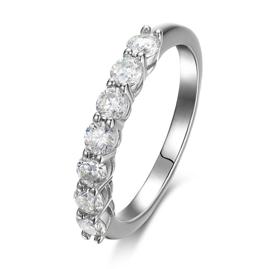 Rings 4.5 / White Gold 3mm VVS Moissanite Diamond Cluster Engagement Ring
