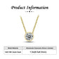 RINNTIN GN01 New Arrival 14K 18K Solid Gold Shape Ball Pendant 1.0 Carat D Color Round Brilliant Cut Moissanite Diamond Necklace