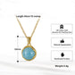 RINNTIN Handmade Hammered 925 Silver 10mm Gemstone Dangle Earrings Genuine Natural Aquamarine Bridal Wedding Jewelry Set
