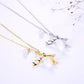 RINNTIN HON05 Christmas series Cute Animal Necklace Pure 925 Sterling Silver Pearl Necklace Jewelry