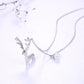 RINNTIN HON05 Christmas series Cute Animal Necklace Pure 925 Sterling Silver Pearl Necklace Jewelry