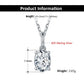 RINNTIN SMN30 Moissanite Pendant Necklace Set DE Color Oval Cut Diamond Sterling Silver Necklace Set for Women