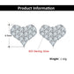 RINNTIN SMN35 Bridal Wedding Silver Jewelry Sets Necklace and Earrings Hypoallergenic Moissanite Necklace Earrings Jewelry Set