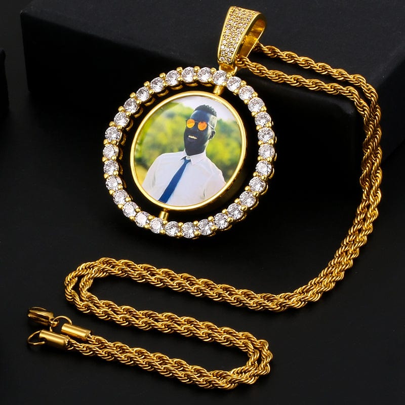 Round Sublimation Custom Pendant Gold by Pearde Design