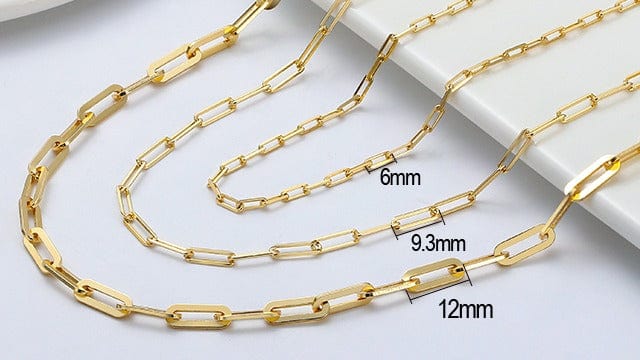 S925 Sterling Silver Fashion Italian Jewelry - 14K Gold Plated Curb Paperclip Thin Chain