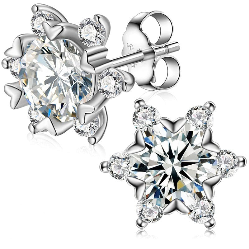 moissanite diamond stud earrings