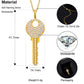 Silver 925 VVS Moissanite Key Pendant - Hip Hop Men Women Charm Pendant Necklace