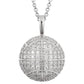 Silver Basketball Fan Jewelry - 925 Sterling Silver VVS Moissanite Basketball Charm Pendant Necklace