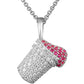 Silver Fashion Jewelry Gold Plated Silver - 925 VVS Moissanite Cup Charm Pendant