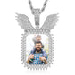 Silver Hip Hop Jewelry Iced Out Copper Zircon Diamond Custom Photo Pendant Necklace