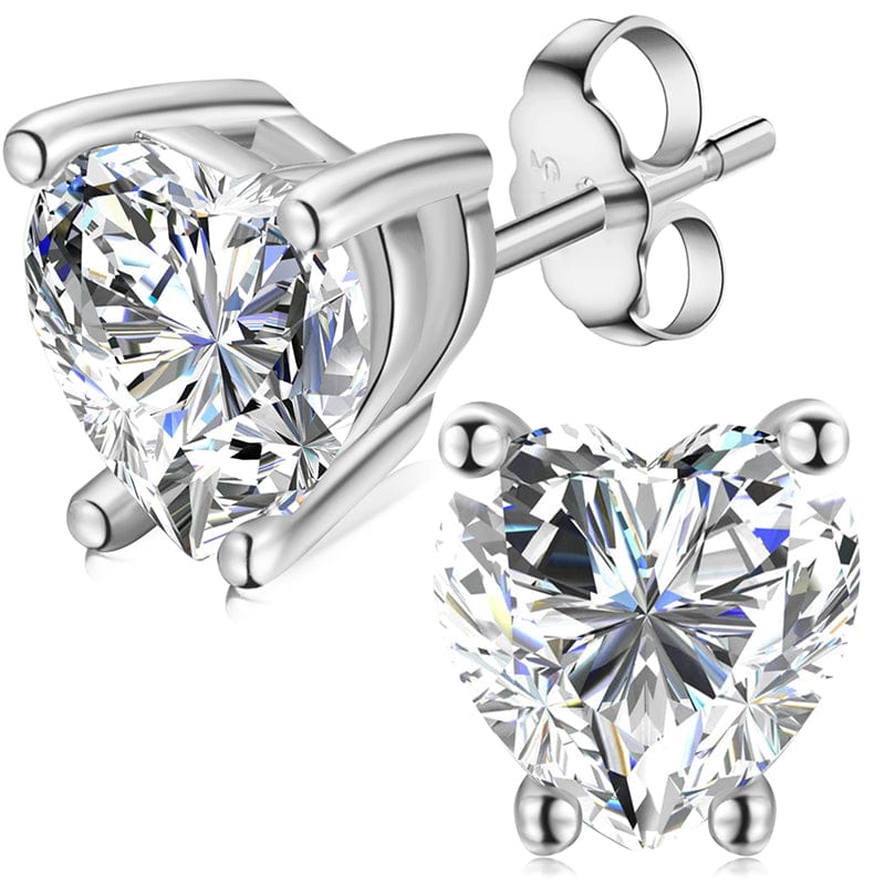 10K Solid Yellow Gold Womens Diamond Heart Stud Earrings 0.32 Ctw – Avianne  Jewelers