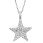 Silver Sterling Silver 925 Moissanite Iced Out Star Charm Necklace Mens Jewelry Hip Hop Diamond Pendant