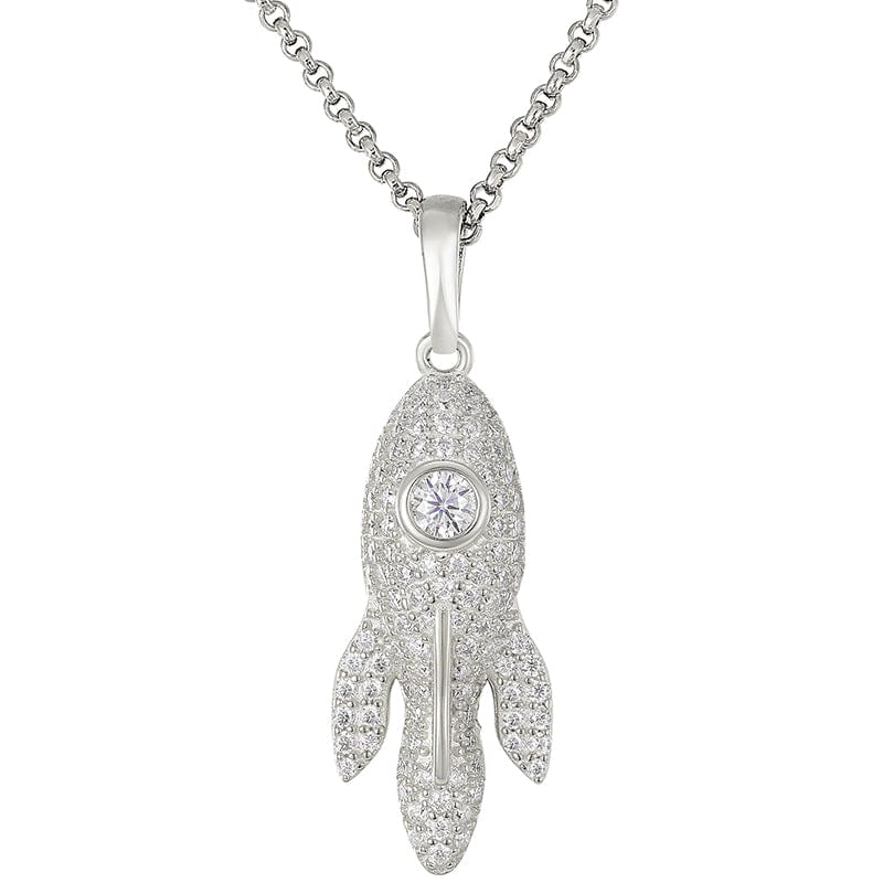 Silver Styling Submarine 925 Sterling Silver Moissanite Charm Necklace Pendant