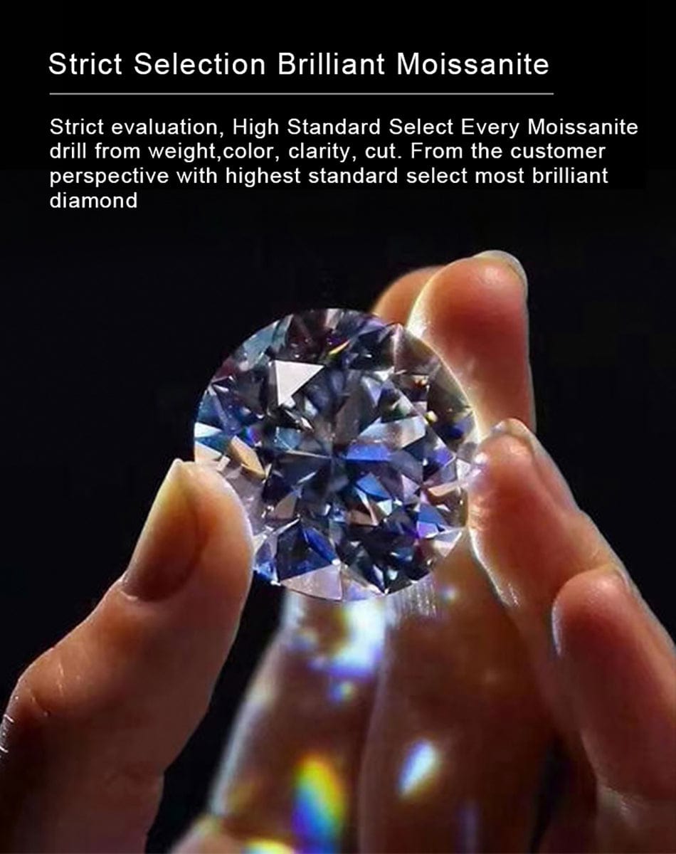 moissanite diamond studs earrings