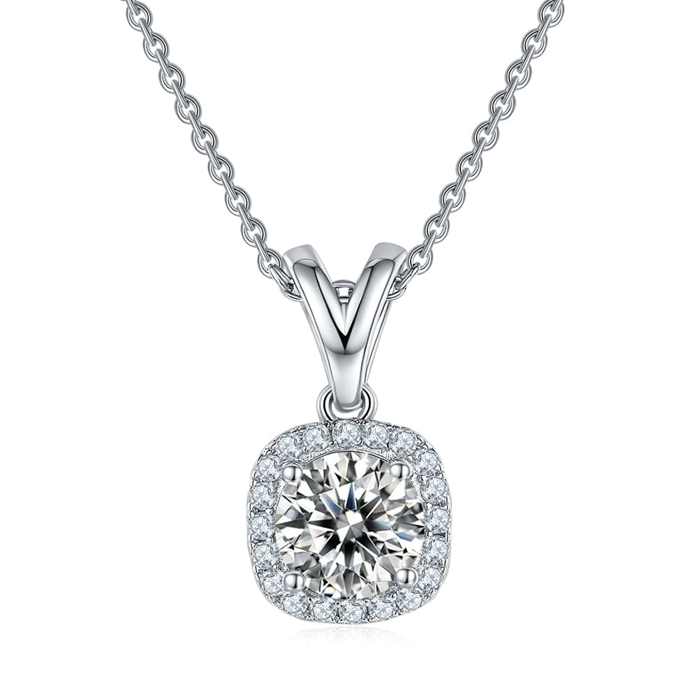 SMN38 RINNTIN SMN38 Dainty Jewelry Gift Woman Set 925 Sterling Silver Moissanite Necklace Earrings Set