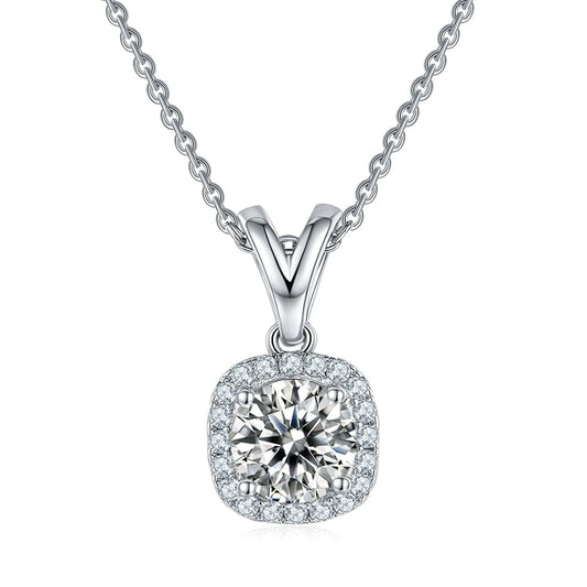 Dainty Moissanite Jewelry Set - 925 Sterling Silver Necklace