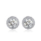 SN215+SE231 RINNTIN SS64 Earrings Necklace Jewelry Set Wholesale S925 Sterling Silver Big Cubic Zircon Necklace Set