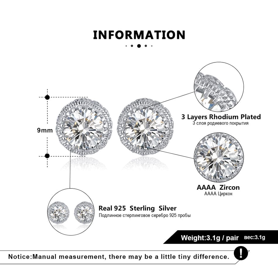 SN215+SE231 RINNTIN SS64 Earrings Necklace Jewelry Set Wholesale S925 Sterling Silver Big Cubic Zircon Necklace Set