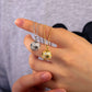 Soccer Fan Jewelry Luxury Gold Plated 925 Silver Moissanite Football Charm Pendant Necklace