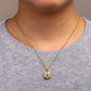 Soccer Fan Jewelry Luxury Gold Plated 925 Silver Moissanite Football Charm Pendant Necklace